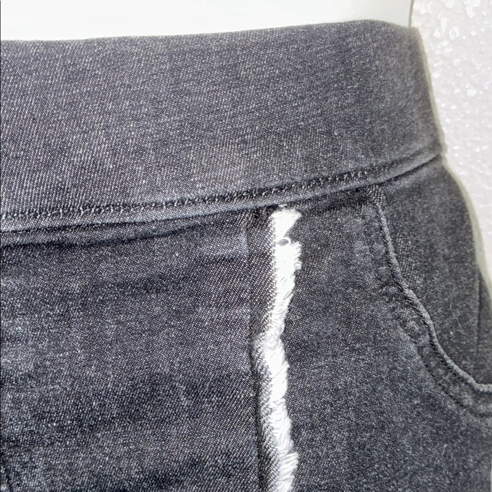 ZEZA B Jeans, Black, Fringe, Skinny, High-Waisted, Stretchy, Pull-on. XL - Picture 8 of 17